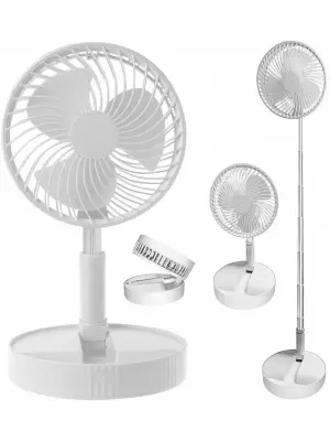 Omarı Şarjlı Teleskopik Masa Vantilatörü - Portatif Ve Katlanabilir