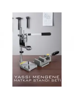 Tezgah Üstü Matkap Standı  + Tezgah Mengenes Seti