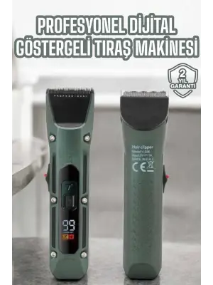Tıraş Makinesi Dijital Göstergeli Turbo Motor Paslanmaz Çelik