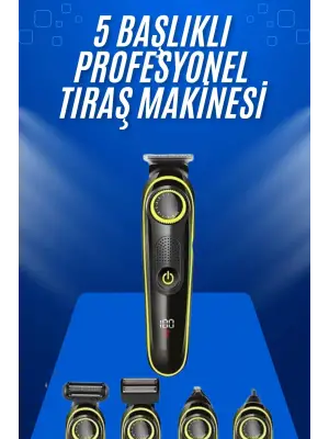 Tıraş Makinesi Şarjlı 5 Başlıklı Burun Ve Kulak Temizleme