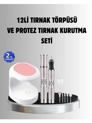 Tırnak Matkabı Ve Led Oje Kurutucu 2’li Profesyonel Bakım Seti