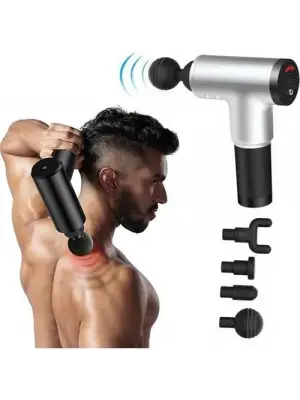 Omarı Titreşimli Masaj Aleti 4 Başlıklı Şarjlı Göbek Eritme Cihazı