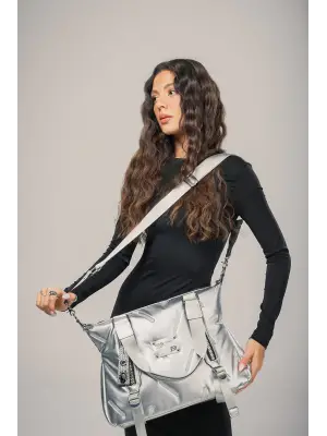 Gri Cilt Omuz Ve Kol Çantası Kadın Aksesuar