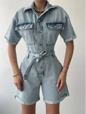 Şık Denim Tulum