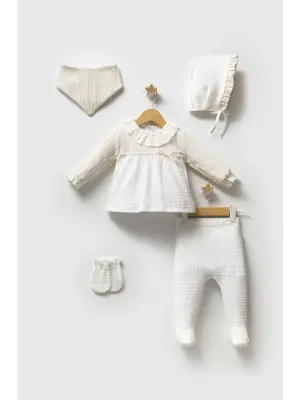 Tongs Baby Authentic 5li Zıbın Takım Ekru