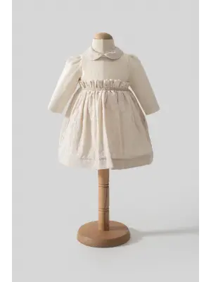 Tongs Baby Elbise 8050 Ekru