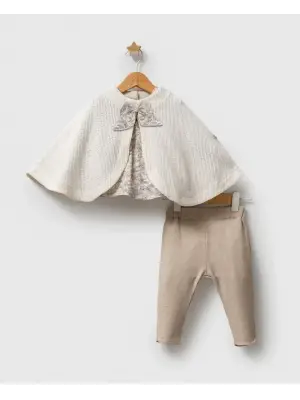 Tongs Baby Trikolu Çiçek Pançolu 3lü Takım 8024 Ekru