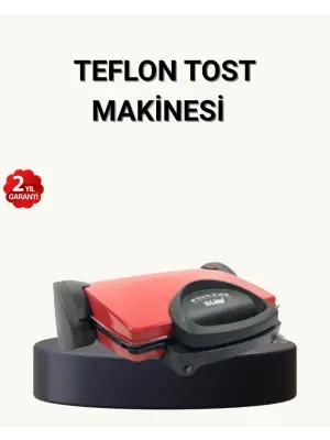 Tost Makinesi Geniş Kapasiteli Çıkarılabilir Plaka Üç Kademeli Isı Ayarlı