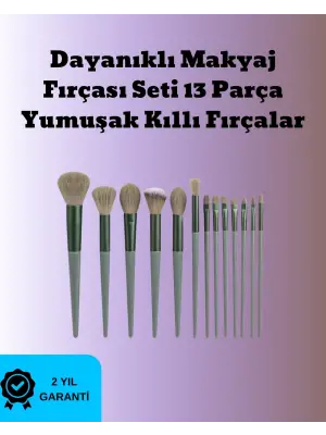Toz Ve Krem Ürünler İçin Güçlü Tutucu Yumuşak Kıllı Makyaj Fırça Takımı 13 Parça