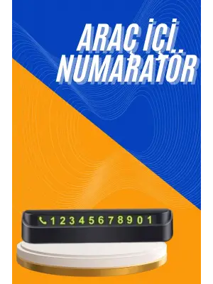 Tüm Araçlara Uyumlu Araç Içi Park Numaratör Oto Araç Numaratör
