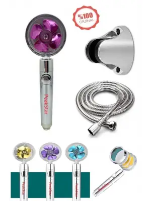 Turbo Duş Başlığı Seti Basınçlı Ayarlanabilir Su Tasarrufu Hortum Ve Mafsal Seti