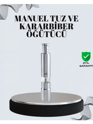 Tuz Ve Kararbiber Öğütücü - Şeffaf Akrilik Hazne