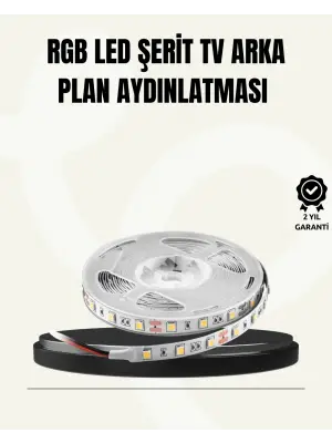 Tv Arkası Led Şerit Işık Otomatik Açma Kapama Özellikli 2mt
