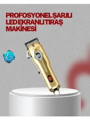 Type-c Şarjlı Lcd Ekranlı Profesyonel Saç Sakal Tıraş Makinesi