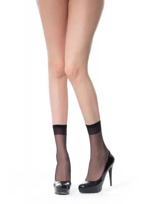 Omarı Siyah 15 Denye Fit Soket Çorap Seti