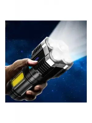 Omarı Güçlü Işık ve Pratik Şarj İle Taktik Avcılık El Feneri