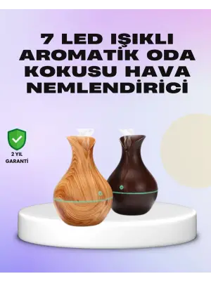 Ultrasonik Ahşap Desenli 130ml Aromaterapi Difüzör Ve Hava Nemlendirici