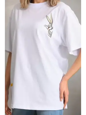 Unisex Oversize Baskılı Tişört