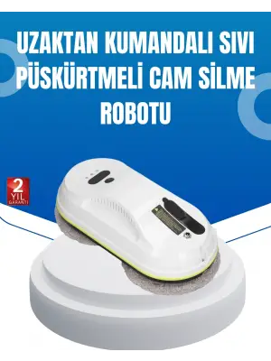 Ups Destekli Düşmeye Karşı Korumalı Cam Temizleme Robotu