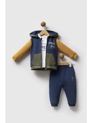 U.S. Polo Assn 3lü Takım USB2574 İndigo Hardal
