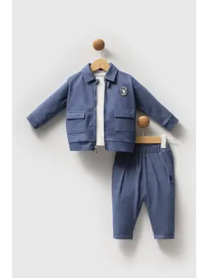 U.S. Polo Assn 3lü Takım USB2597 Mavi