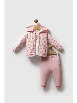 U.S. Polo Assn 3lü Takım USB2712 Açık Pembe