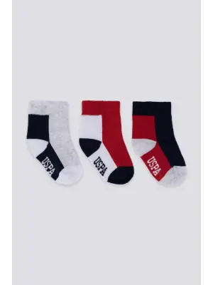 U.s. Polo Assn Erkek Bebek Çorap Usb2202 Gri Melanj