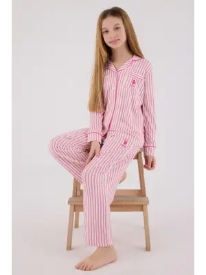 U.S. Polo Assn Gömlek Pijama US2326-4 Fuşya