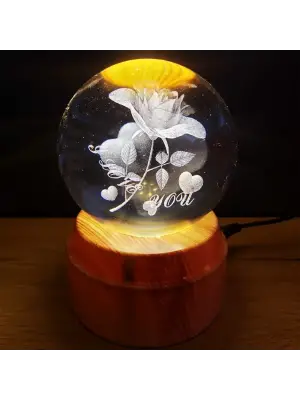 Usb&039li I Love You Dönen Cam Küre