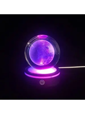 Usb&039li Plastik Altlıklı Dolunay Dönen Cam Küre