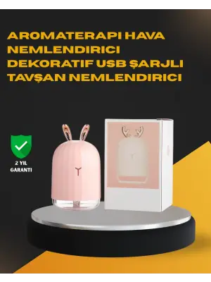 Usb Bağlantılı Sessiz Çalışan Led Işıklı Nemlendirici Difüzör 200 Ml