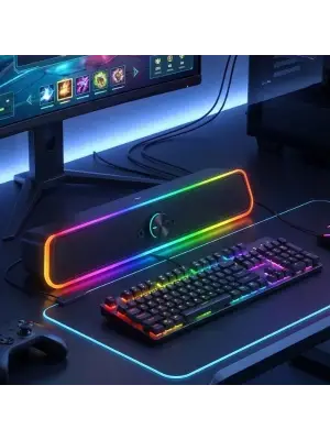 Usb Jak Ve Mikrofon Çıkışlı Rgb Hoparlör
