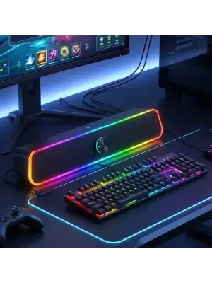 Usb Jak Ve Mikrofon Çıkışlı Rgb Hoparlör