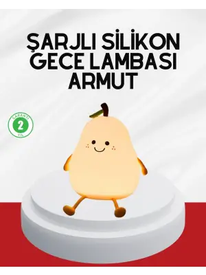 Usb Şarjlı Armut Gece Lambası Dokunmatik Renk Değişimli