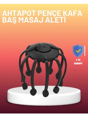 Usb Şarjlı Kafa Masaj Aleti 3 Modlu 8 Başlıklı Stres Giderici