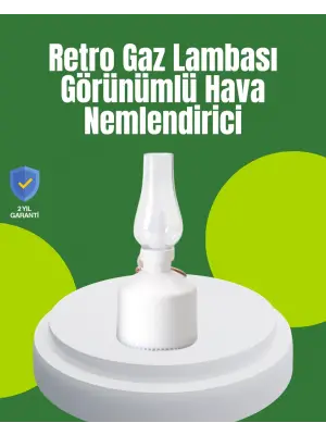 Usb Şarjlı Retro Gaz Lambası Hava Nemlendirici Led Atmosfer Işıklı