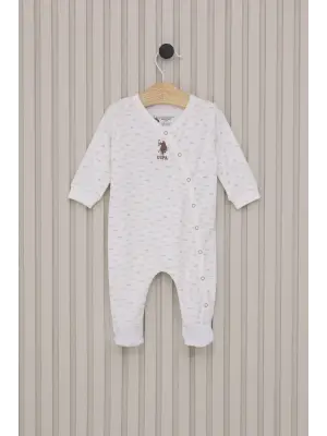 Omarı Erkek Bebek Patikli Tulum Krem Rengi - Yumuşak ve Şık Tasarım