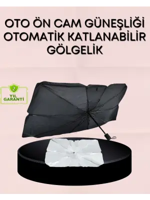 Uv Korumalı Şemsiye Tipi Oto Güneşliği - Geniş Araç Uyumu