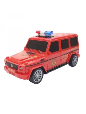 Omarı Uzaktan Kumandalı Polis Jeep 1:20 Ölçek Kırmızı - 18 cm Boyunda