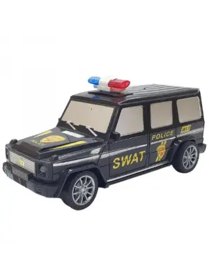 Omarı Uzaktan Kumandalı Polis Jeep 1:20 Ölçek Siyah
