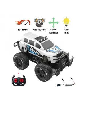 Uzaktan Kumandalı Şarjlı Off - Road Aracı U/K 1/12 - Beyaz