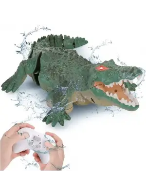 Uzaktan Kumandalı Şarjlı Yüzen Timsah - Yeşil