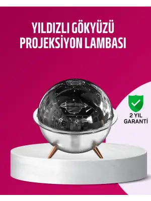 Uzay Temalı Projeksiyonlu Nemlendirici Usb Güçlü Gece Lambası