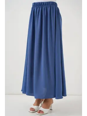 Uzun Ayrobin Etek 8050 - İndigo