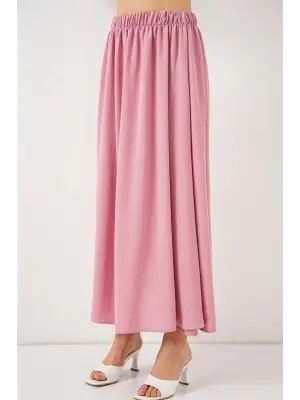 Uzun Ayrobin Etek 8050 - Pudra