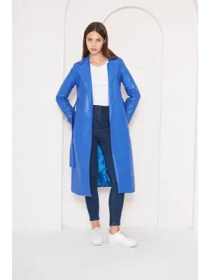 Uzun Deri Kaban Kadın Giyim