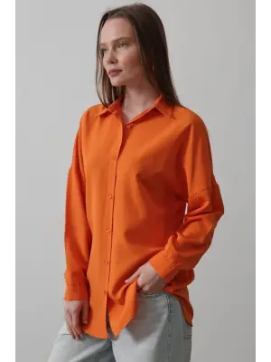 Uzun Kol Gömlek - Oranj