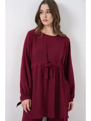 Şık İkili Takım Pantolon - Bordo