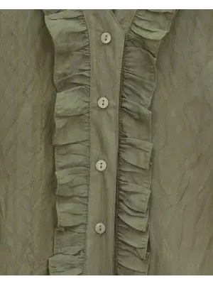 Trend V Yaka Tensel Buket Gömlek