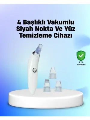 Vakum Teknolojili Siyah Nokta Temizleyici Cihaz – 4 Farklı Başlık Ve Derinlemesine Gözenek Temizliği